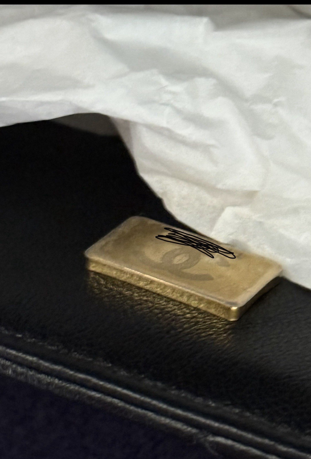 Chanel Minii Rectangular Flap Bag Black Lambskin With Gold Hardware image 8