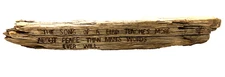 Natural Driftwood wood burning art with Indian spoken wording