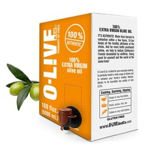 OLive Co. 5L 169 Fl Oz 100 Extra Virgin Olive Oil Bulk No Additive Singl...