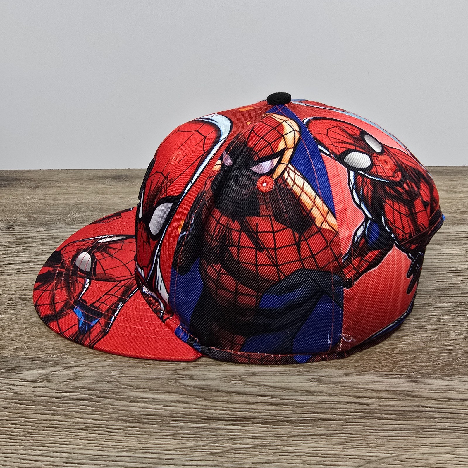 Marvel Spiderman Hat Adjustable Snapback AOP Red … - image 5