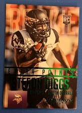 2015🔥STEFON DIGGS RC PRESTIGE EMERALD EXTRA POINTS #285 SUPER BOWL BOUND Card!