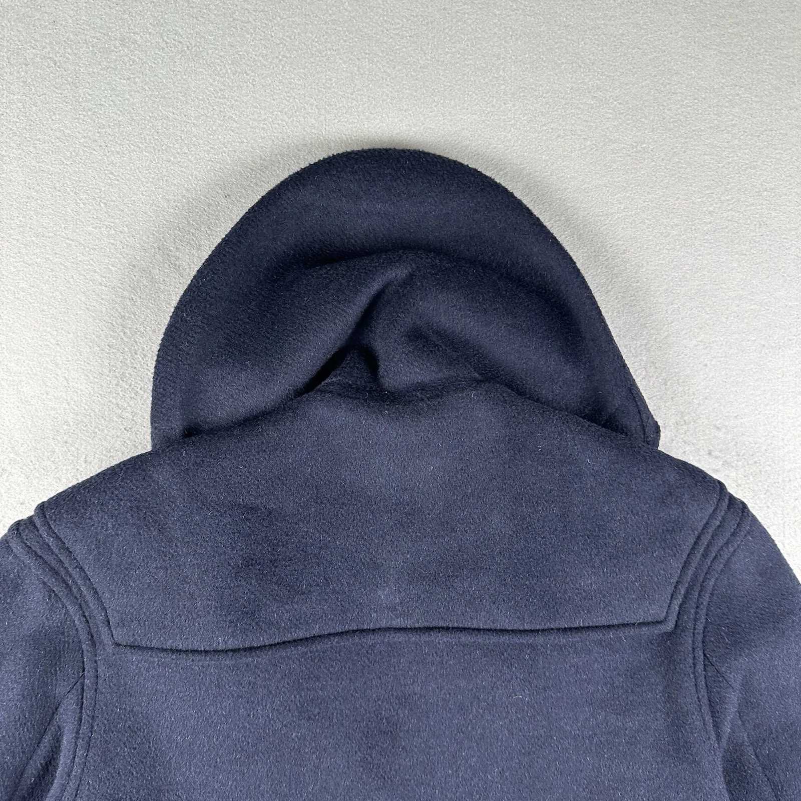 Gloverall Duffle Coat Men’s Small Navy Blue Wool Toggle Hooded Tartan England - product detail image 21
