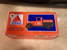 Citgo 1928 Checrolet National AB Pickup w/Oil Drum Die-Cast Replica 1/25 Orange