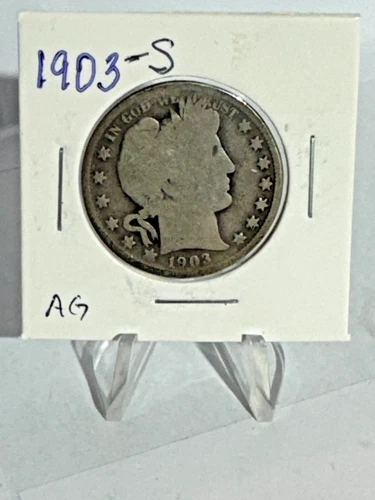 1903-S Barber Half Dollar with About Good Details