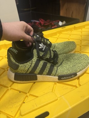 Adidas Originals Nmd Volt Green Black Mesh Running Sneaker Boost Men s Size 13