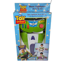 VINTAGE TOY STORY BUZZ LIGHTYEAR DRESS UP SET TESTED / WORKS IN ORIGINAL BOX