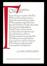 Clark Ashton SMITH / TO THE DAEMON OF SUBLIMITY 1st Edition 2009