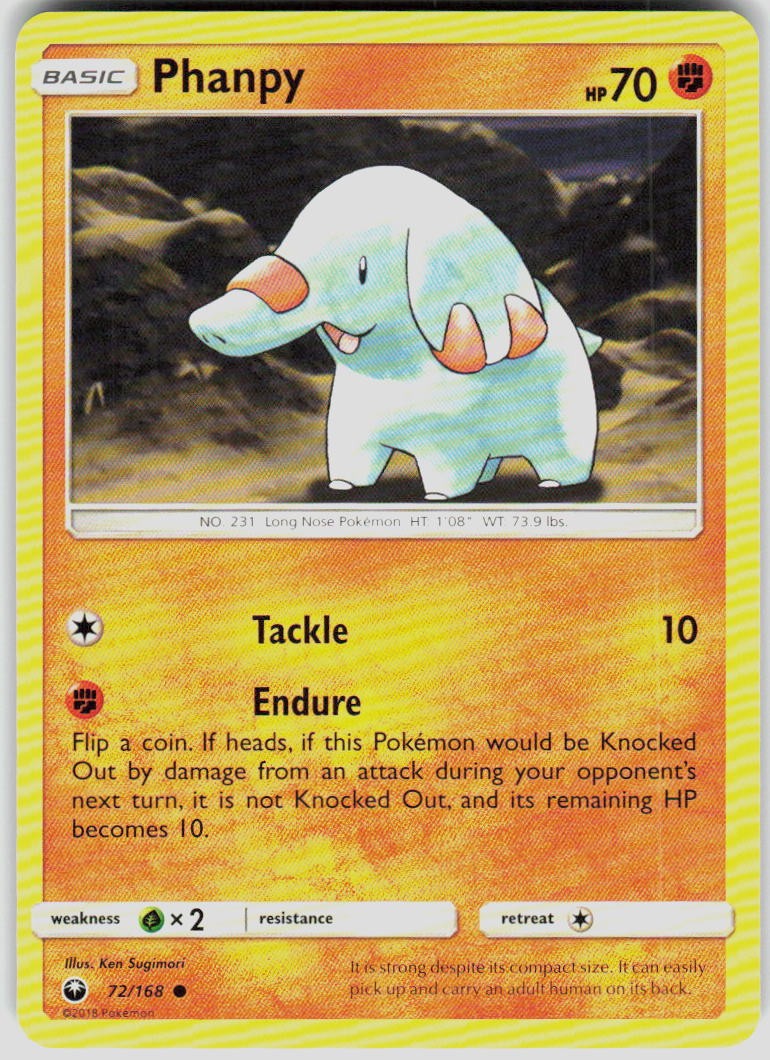 Phanpy 72/168 SM Celestial Storm Pokemon