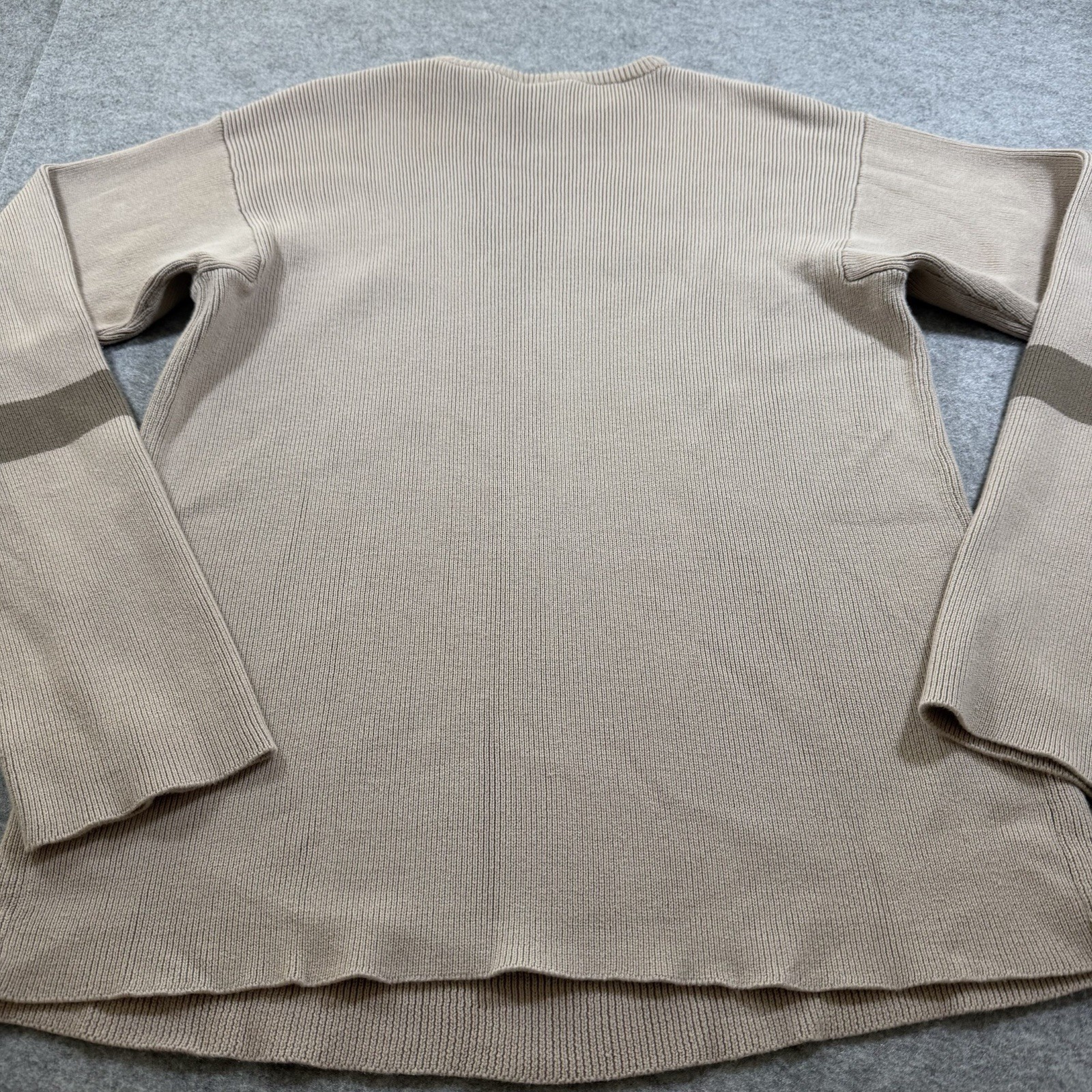Armani Exchange Sweater Mens L Beige Heavyweight Knit Crewneck Pullover Soft Lux thumbnail 14
