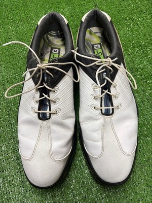 Used Foot Joy Flex Zone Sport White/Blue Golf Size  13 D Shoes