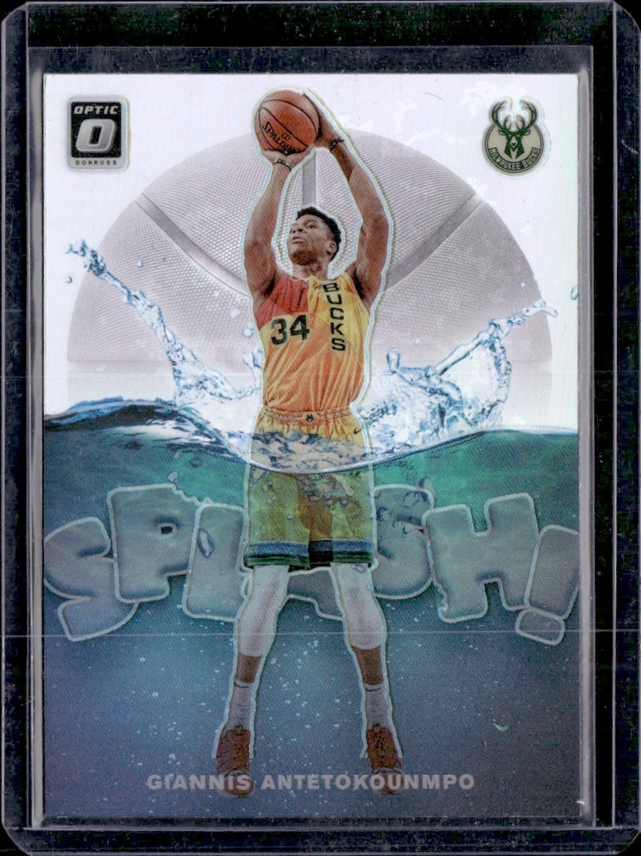 Giannis Antetokounmpo 2019-20 Panini Donruss Optic Splash! #3 Holo Prizm