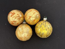 Vintage Japan Mercury Glass Mica Ball Ornaments Lot of 4 2in MCM Christmas Tree