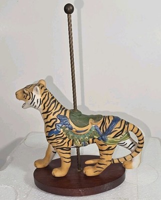 Franklin Mint Treasury of Carousel Art Tiger Figurine 1988 Excellent 