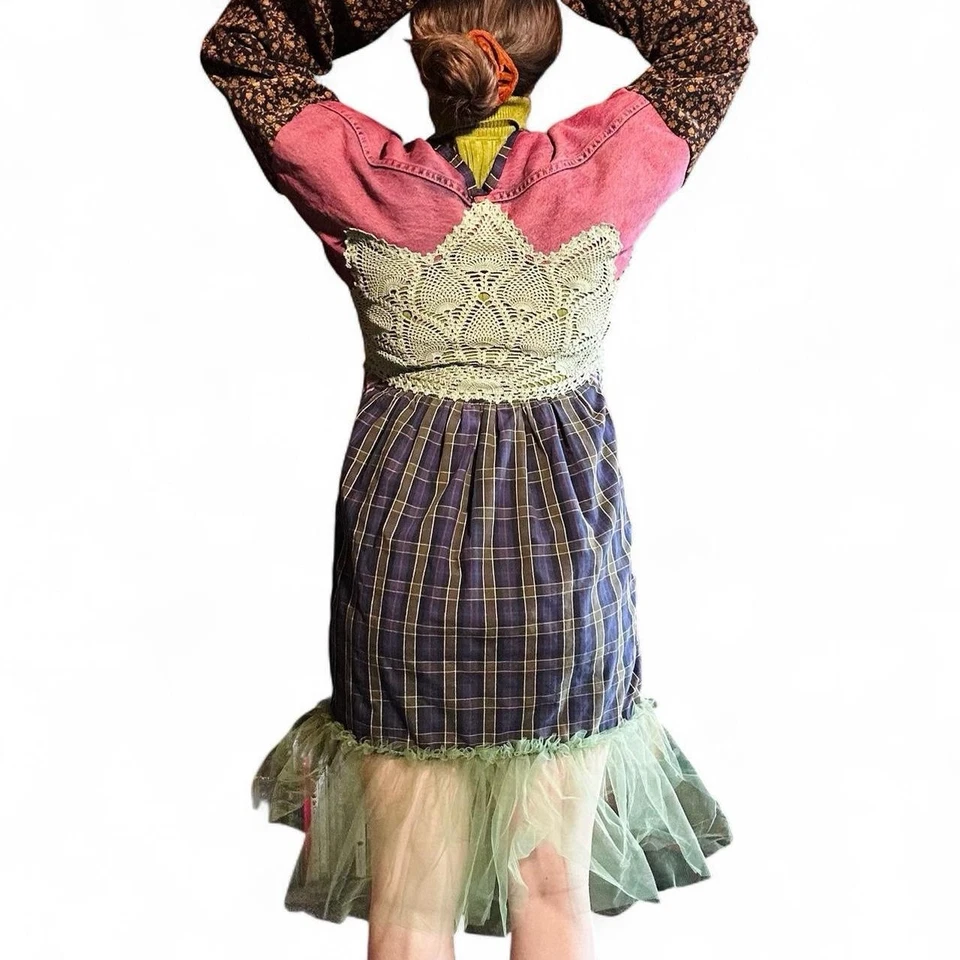 Handmade/Reworked Quirky & Crafty Punk Dress M/L - Image 4 of 4