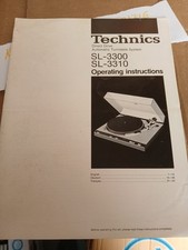 technics SL-3300 3310 Manuale Garanzia