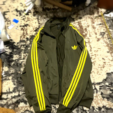 RARE 2011 Adidas Originals Firebird Track Jacket Mens 4XL Olive Green Gold Trefo