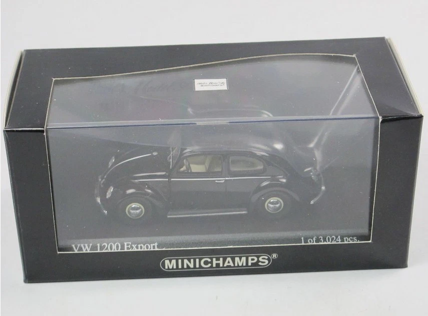 VW VOLKSWAGEN COCCINELLE 1200 EXPORT NERA MINICHAMPS 400051200 1:43 TYP 1 - Immagine 4 di 4