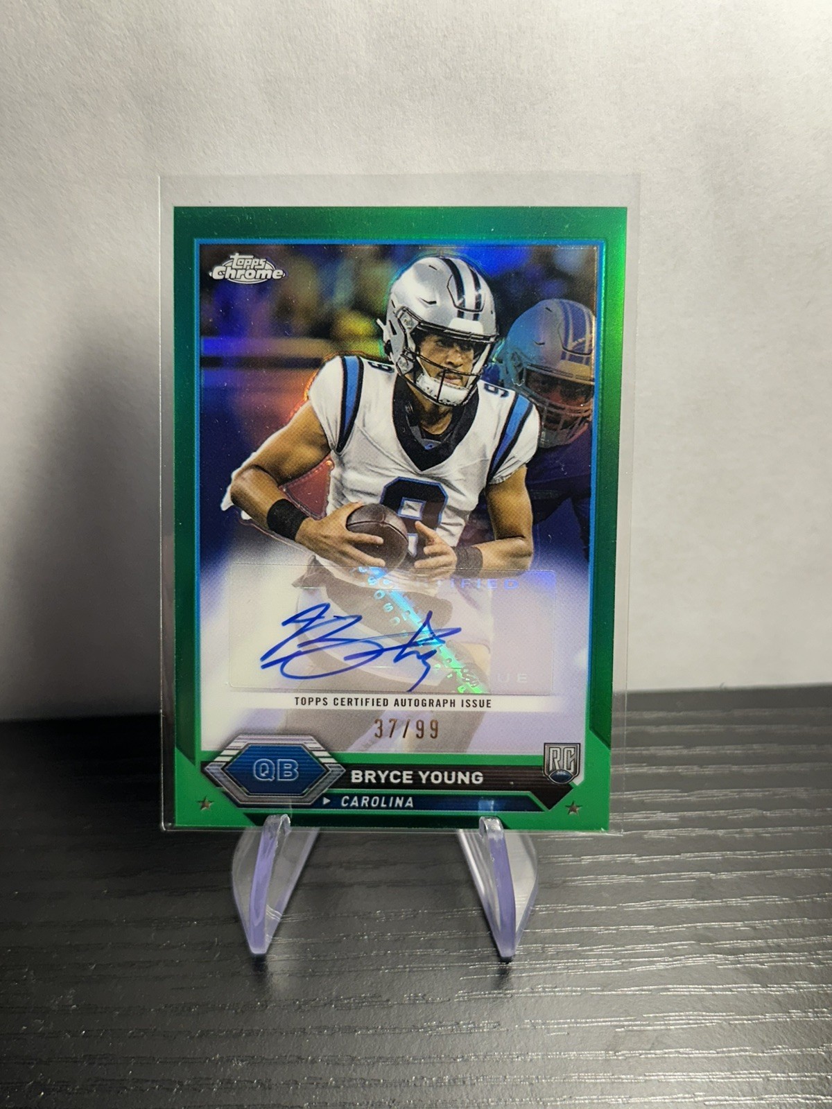BRYCE YOUNG 2023 Topps Chrome Composite Green Refractor RC Autograph Auto  /99