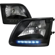 Spec-D Tuning LH-F15097JM-RS Led Euro Headlights for 97 to 03 Ford F150  Blac...