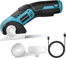 4V Cordless Electric Scissors Heavy Duty Cardboard, Fabric, Leather  Carpet Cut