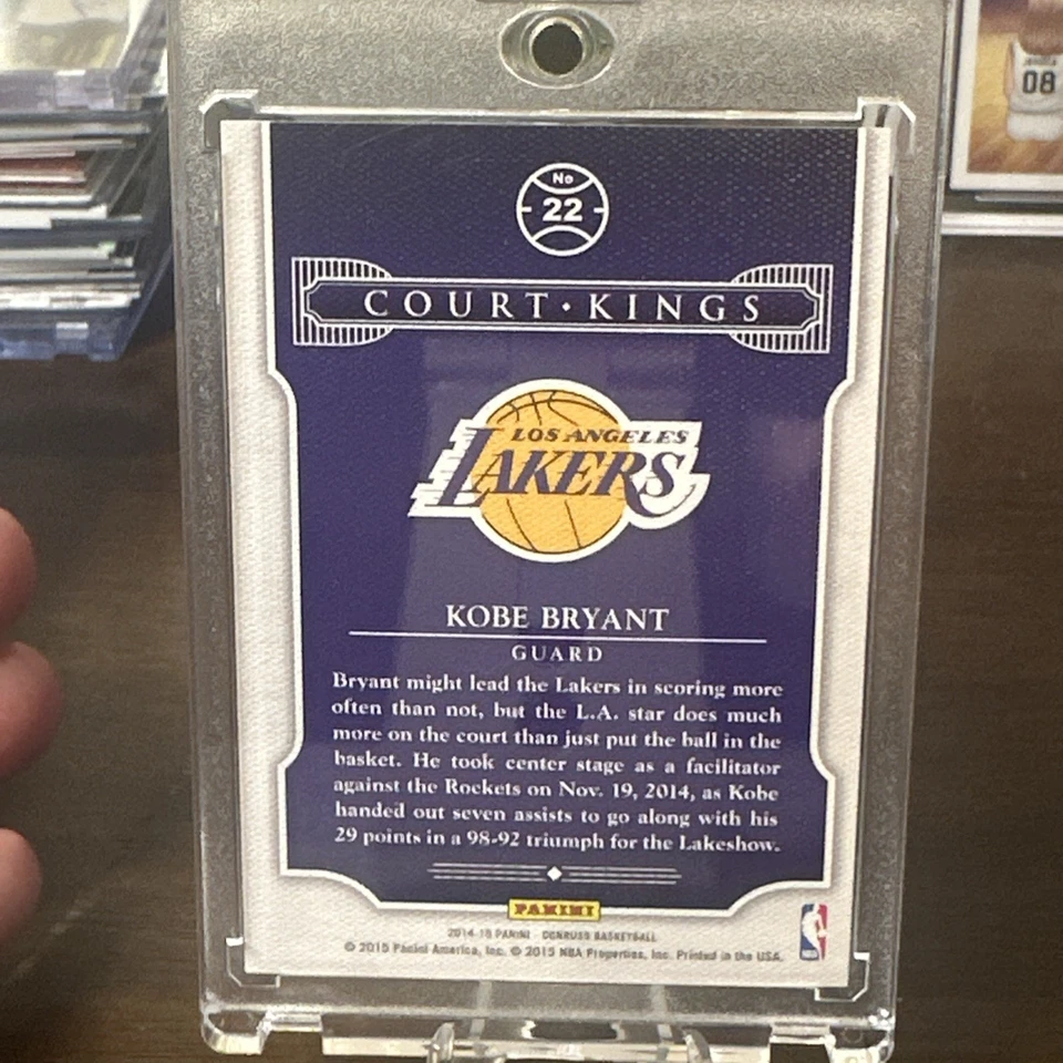 2014-15 Panini Donruss Court Kings Kobe Bryant #22 14/63 🔥 Low Numbered!! - Image 2 of 2