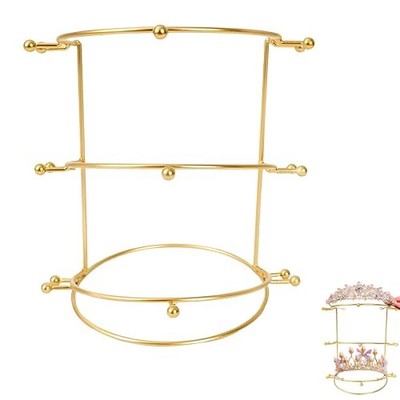 Espositore Per Cerchietti E Copricapo – Rastrelliera In PVC, Legno E Velluto, Diametro 11 Cm, Lunghezza 30 Cm - 2