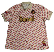 Paulaner Spezi Sunset Summer of Love Jersey Mens M 74 Soda Soccer Polo Shirt