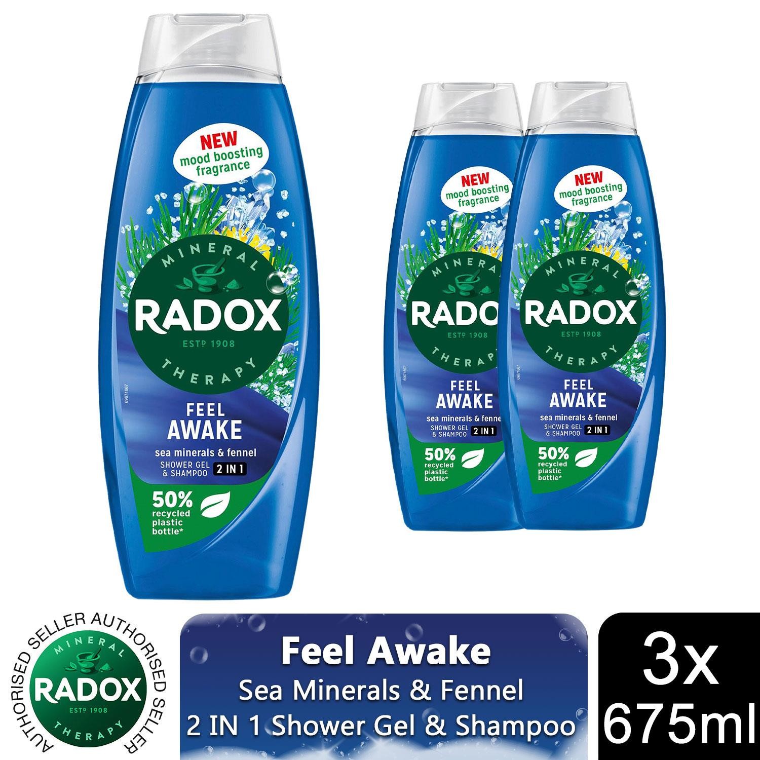 Radox Body Wash And Shampoo 2In1 Feel Awake Men - 675Ml - 1 - Image 2