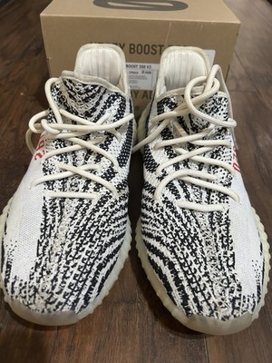adidas Yeezy Boost 350 V2 Zebra CP9654 Kanye West Primeknit White Black Red