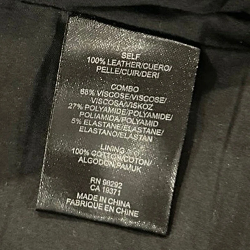 Falda asimétrica de retazos de cuero negro Tibi. Talla 12 Foto 3 de 4