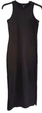 Ladies Black Sleeveless Long Fitted Dress Size 12