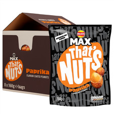 That's Nuts Walkers Max Paprika Bag 160g x 8 Pack