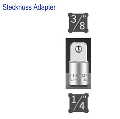 Stecknuss Adapter weiblich 1/4'' auf 3/8'' männlich