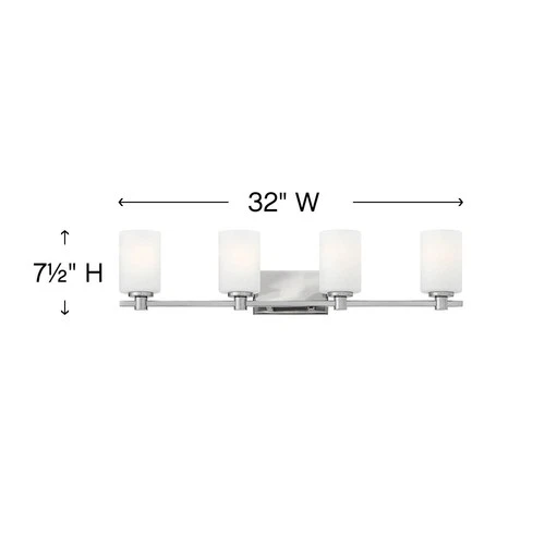 Hinkley Karlie 32" Wide Chrome 4-Light Bath Light - Picture 5 of 9