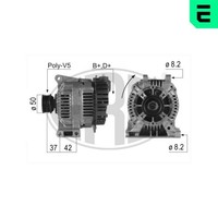 ERA Lichtmaschine Generator Lima 210233A FüR Klasse W169 414 Mercedes W168 Vaneo