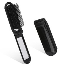 Travel Folding Hair Brush for Women, 2-Pack Small Foldable Compact Comb with