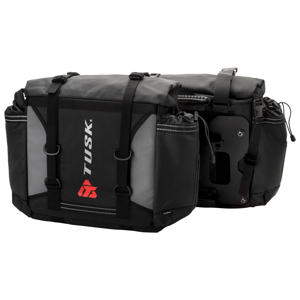 Tusk Pannier Racks w/ Olympus Bags Black/Gray For HONDA XR650L