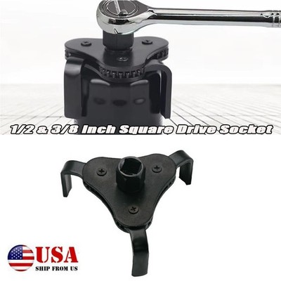 Car Adjustable Oil Filter Wrench Remover Tool,3 Jaw 2 Way 2-1/2 Inch to 4.5 Inch