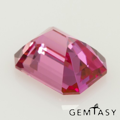 Cut stone - Sapphire Padparadscha Czochralski (Pulled) lab grown 8x6mm 1.9-2.1ct - Picture 4 of 4