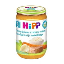 HiPP Fine Vegetables and Rice with Veal Puree Jar