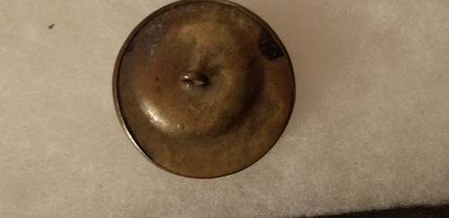 ANTIQUE PIERROT & PIERRETTE LARGE PICTURE PICTORIAL BUTTON METAL - Picture 3 of 3