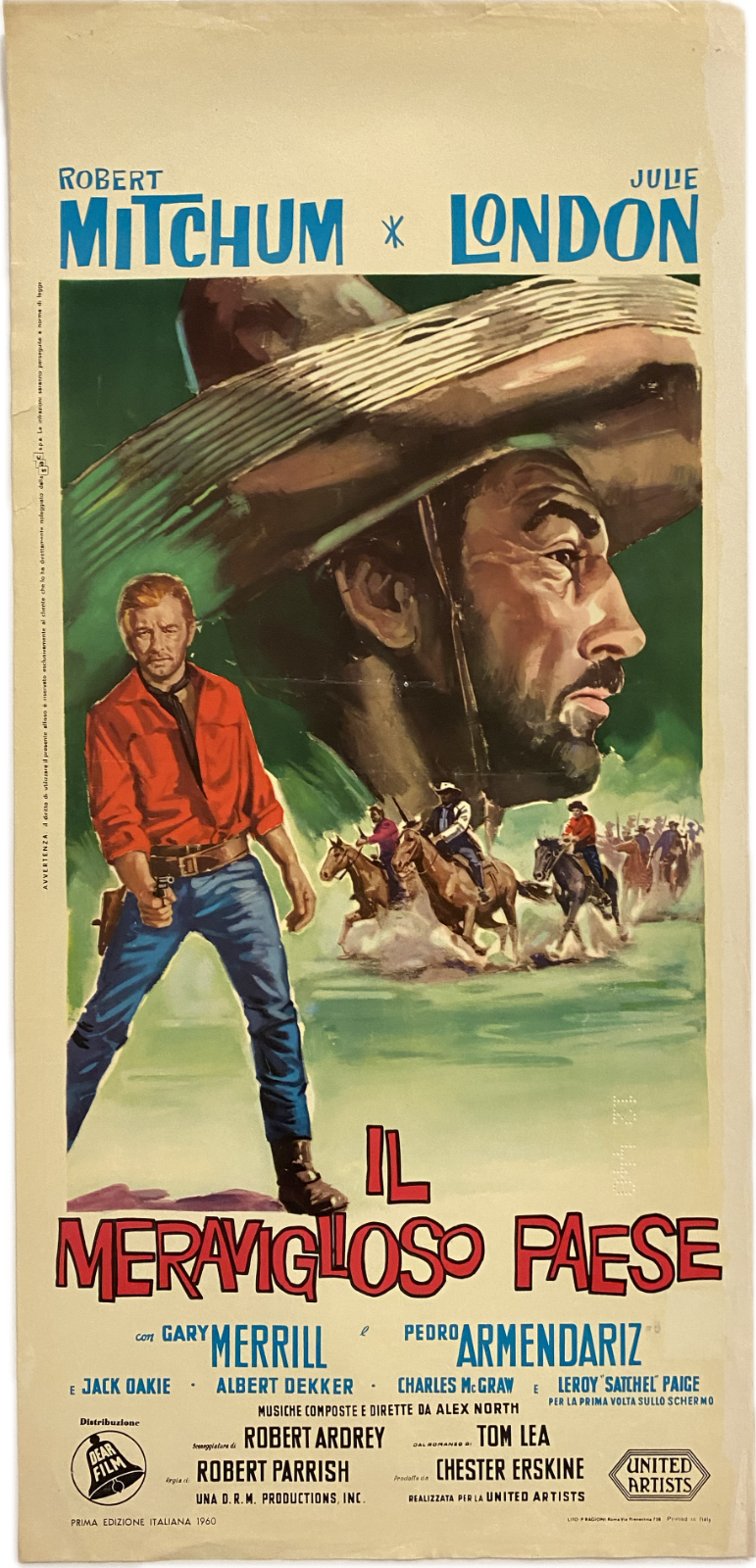 Locandina originale film Il meraviglioso paese (1959) - Regia di Robert Parrish