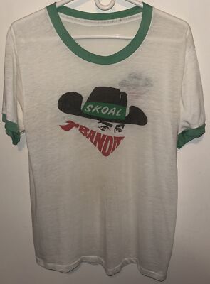 skoal tobacco t shirt Vintage Bandit Ringer Adult Size L Take A Pouch Not A Puff with the right amount of stretch Vintage 80s Skoal Brother Chewing