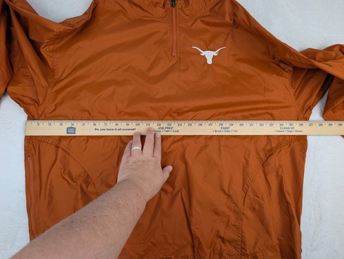 Vtg Texas Longhorns Nike 1/4 Zip Windbreaker Pullover Mens Medium Burnt Orange - Picture 3 of 9
