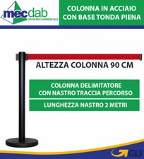 Colonnina Delimitatore Mantieni Distanza Con Nastro Rosso 2 MT Altezza 90 Cm 
