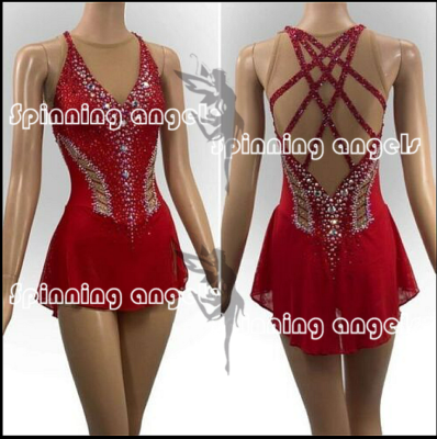 fitted lace wedding dress Amazon.com: Figure Skating Dress Girls Teens Beaded Roller Ice Skating  Skirt Red Flower Demo : Clothing, Shoes & Jewelry