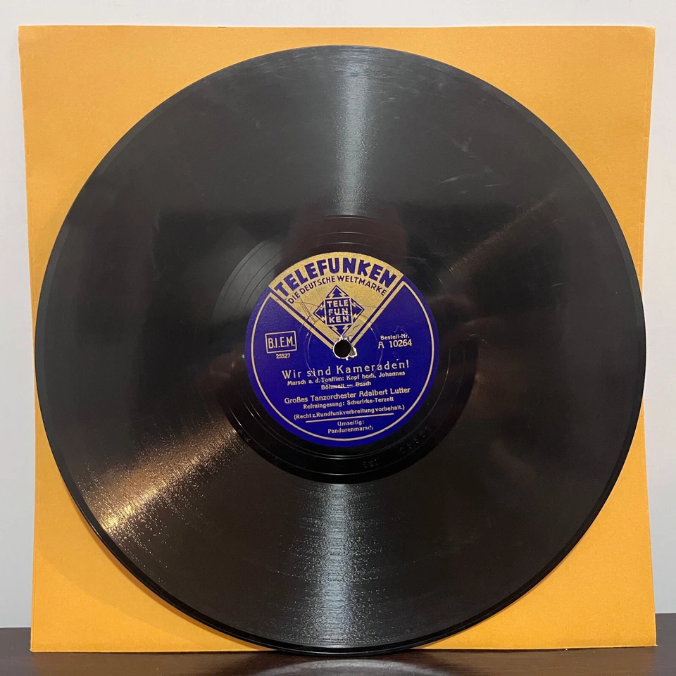 Telefunken 1941 Germany Pandurenmarsch / Kameraden 10" Shellac 78RPM Record - V Foto 2 de 4
