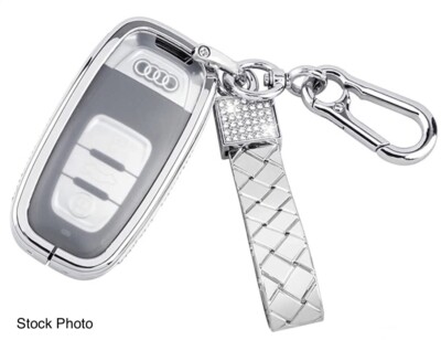 Audi Key Fob Cover & Keychain Zinc Alloy Bling Case for A4 A5 A6 A7 A8 Q5 S4 S5