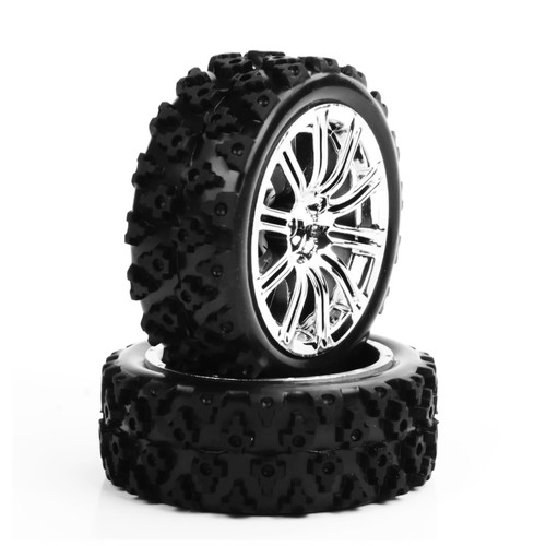 4PCS Rally Tyre&Wheel Rims 3MC+PP0487 For HSP HPI RC 1:10 Racing Off Road Car - Picture 4 of 6