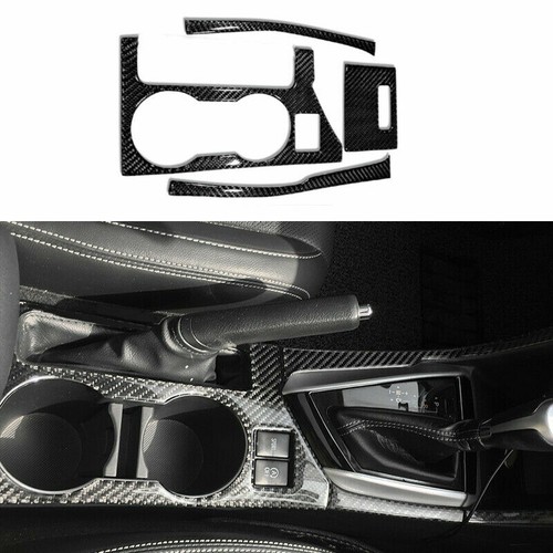 4Pcs Carbon Fiber Interior Watercup Panel Cover For Toyota Corolla 2014-2018 - Picture 4 of 4